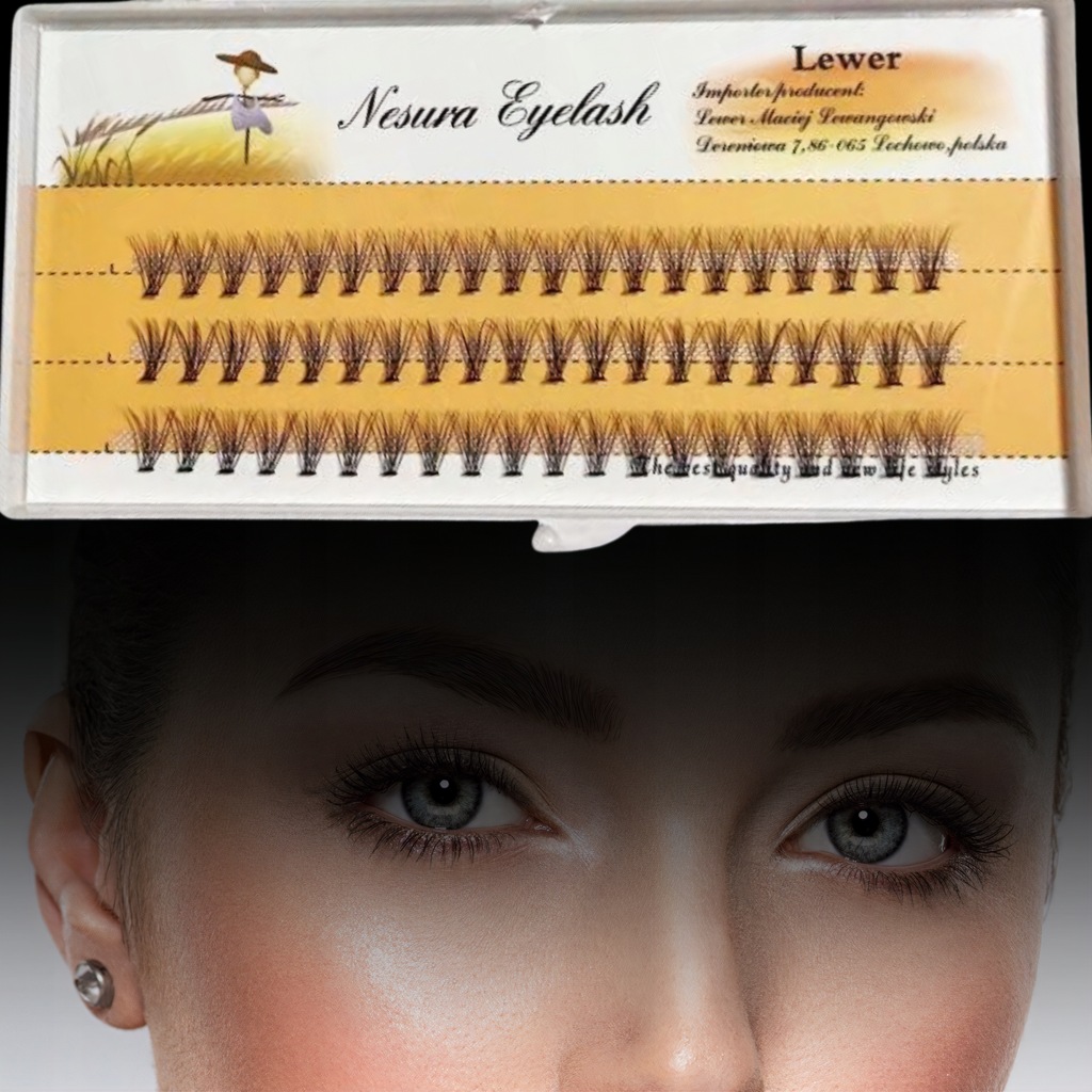 RZĘSY NESURA EYELASH KĘPKI RZĘS JEDWABNE 8mm Kod producenta Pink-8mm
